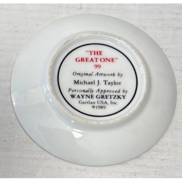 Gretzky The Great One Collector Plate 1989 Gartlan USA Inc 3" NHL Hockey - Picture 3 of 4